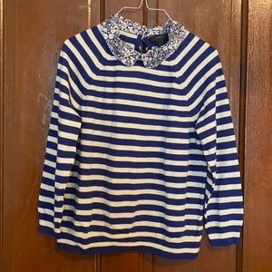 J. Crew Liberty Collar striped sweater
